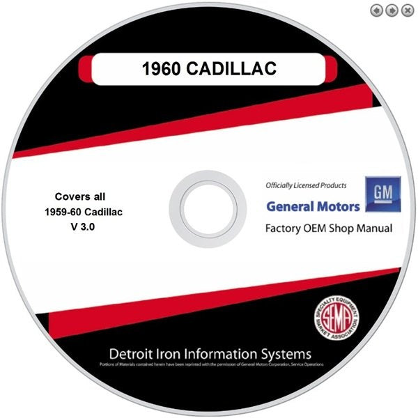 1959-1960 Cadillac Factory Shop Manual, CD
