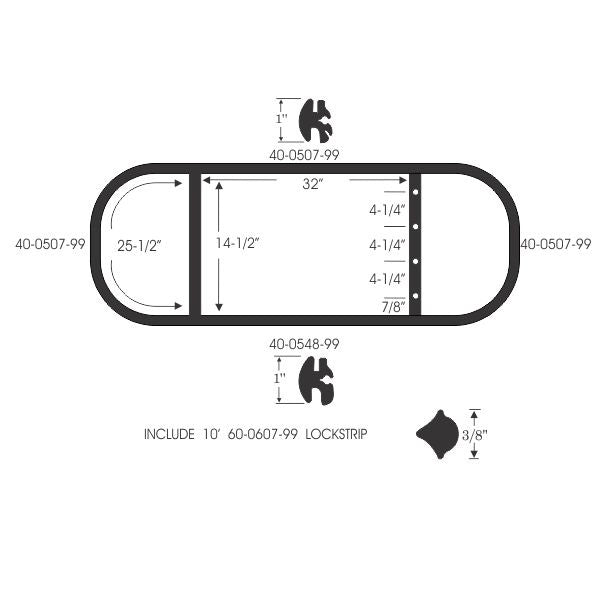 Rear Window Gasket Set
