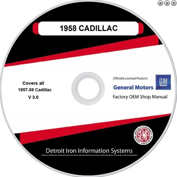 1957-1958 Cadillac Factory Shop Manual, CD