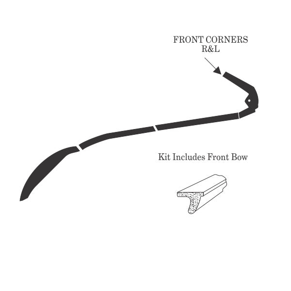 Convertible Roof Rail Weatherstrip Set