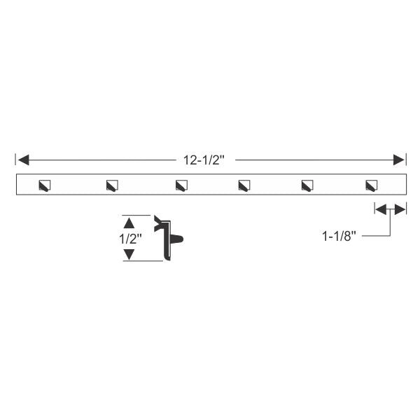 Vent division bar weatherstrip
