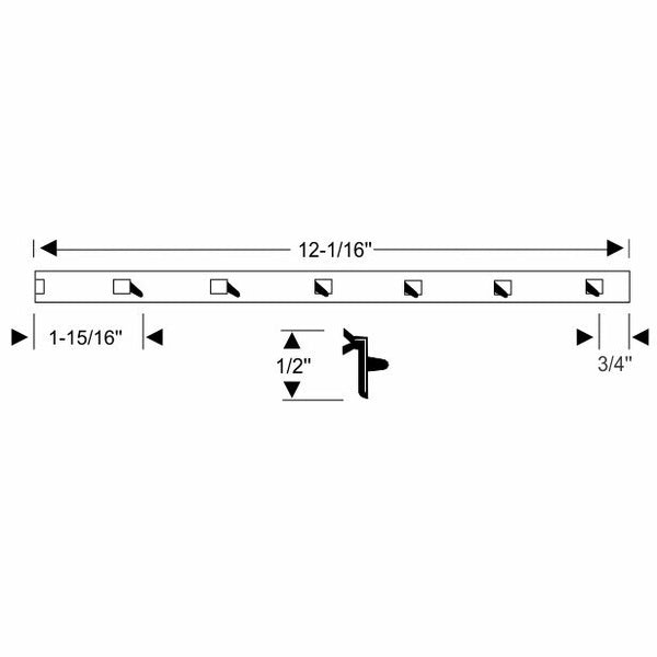 Vent Division Bar Weatherstrip