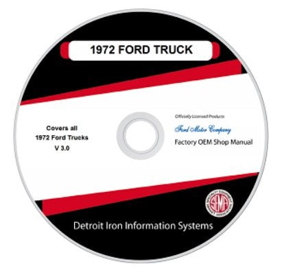 1972 Ford Truck And Van Factory Shop Manual, CD