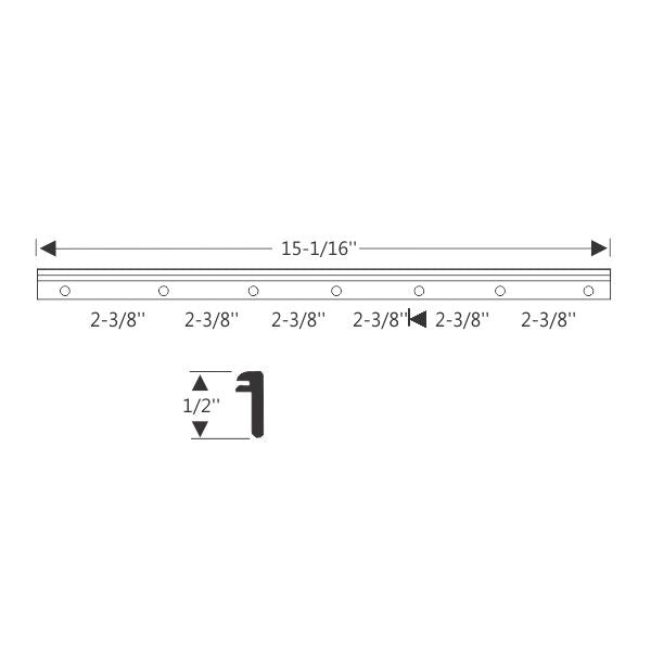 Vent division bar weatherstrip