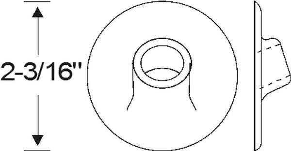 Side mount spare wheel grommet