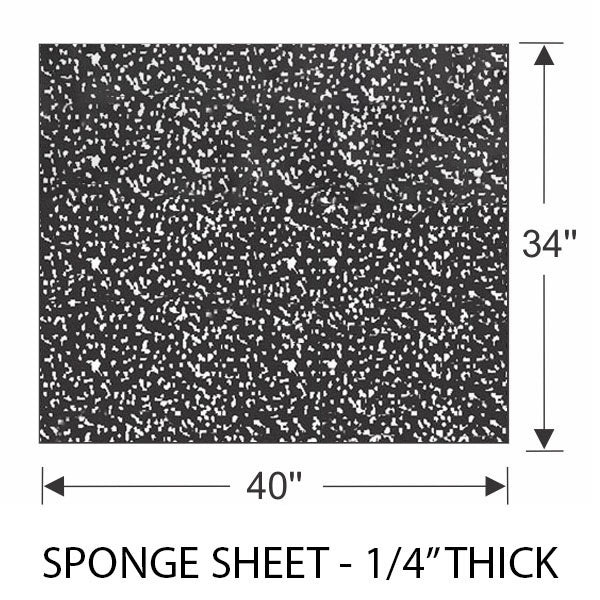 1/4" Thick EPDM Sponge Rubber Sheet