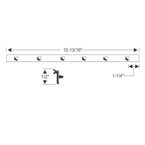 Vent division bar weatherstrip