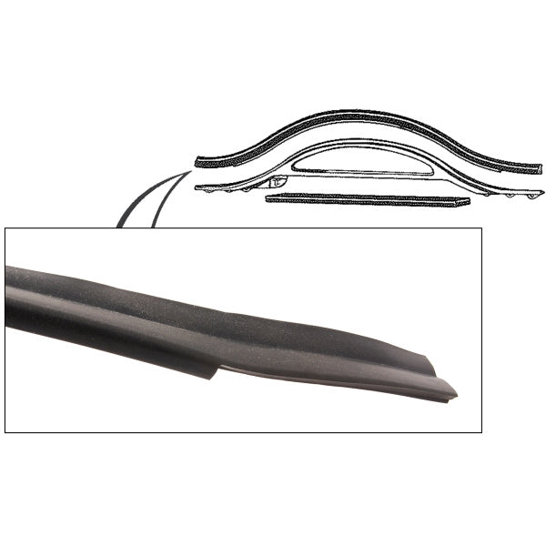 Hood to radiator weatherstrip