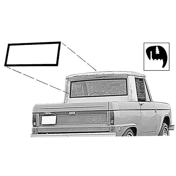 Rear Window Gasket without Trim Groove