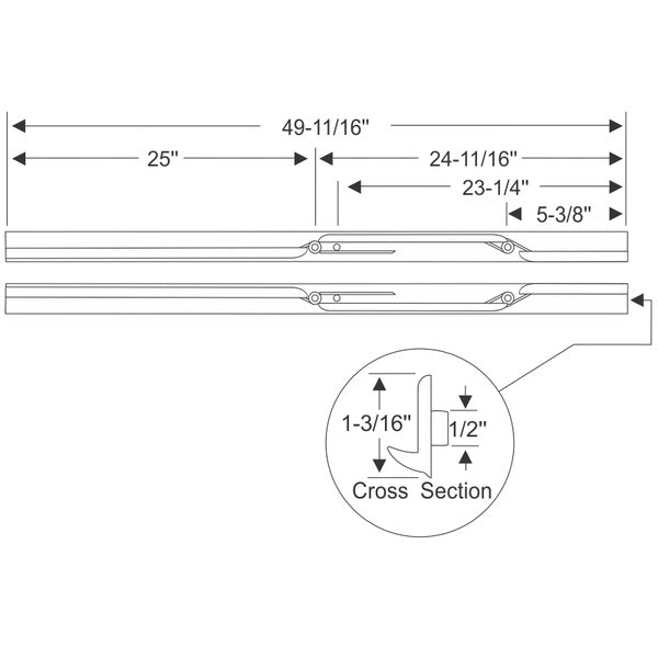 Rear quarter vent weatherstrip