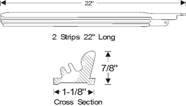 Windshield A-Post Hinge Pillar Weatherstrips