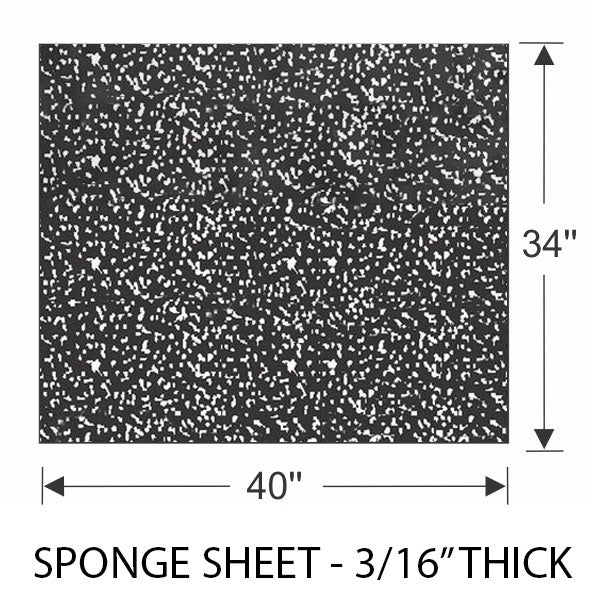 3/16" Thick EPDM Sponge Rubber Sheet