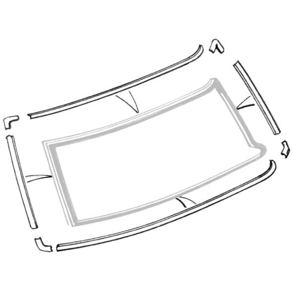 Windshield Molding Set - Flexible Chrome