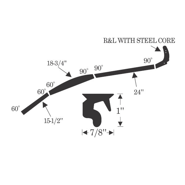 Convertible Roof Rail Weatherstrip