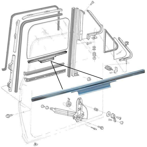 Door Glass Lift Channel - Left Side