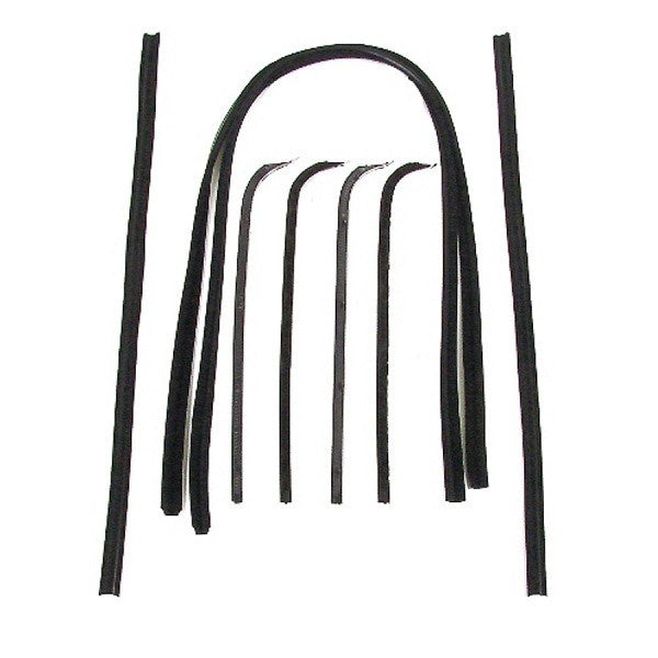 Side Window Weatherstrip Set - Stainless Bead