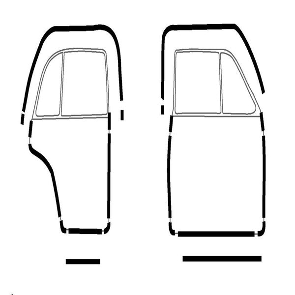 Front + Rear Door Weatherstrip Kit