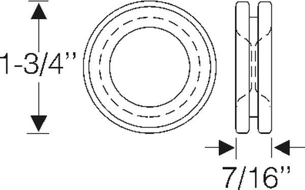 Ride regulator control grommet