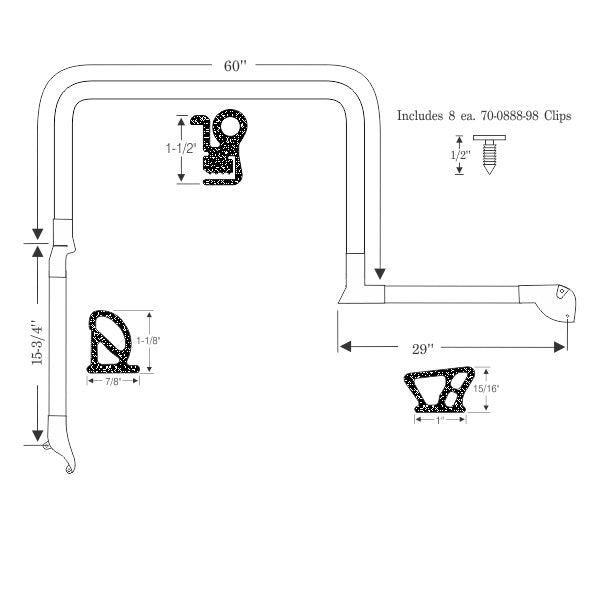 Hurst T-Top Body Weatherstrips