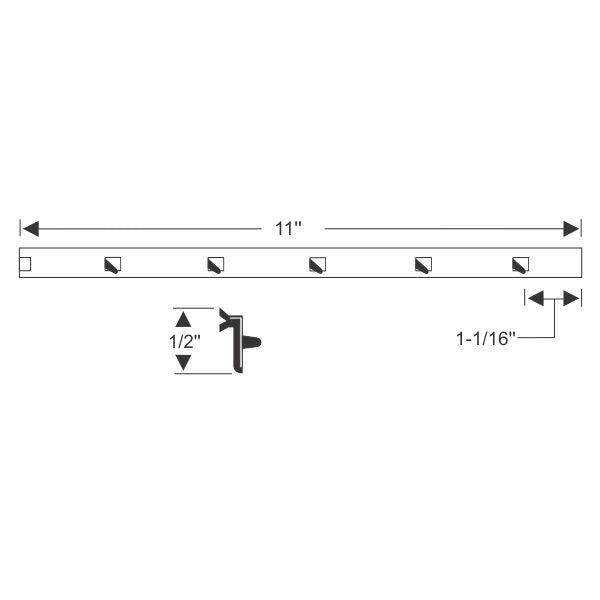 Vent division bar weatherstrip