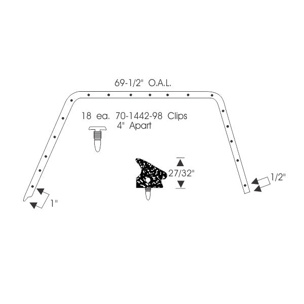 Hardtop Roof Rail Weatherstrips