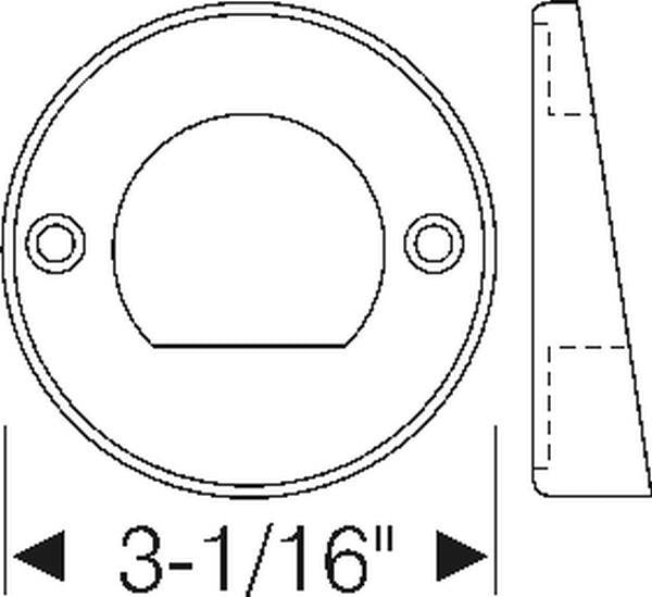 Backup light mounting pad