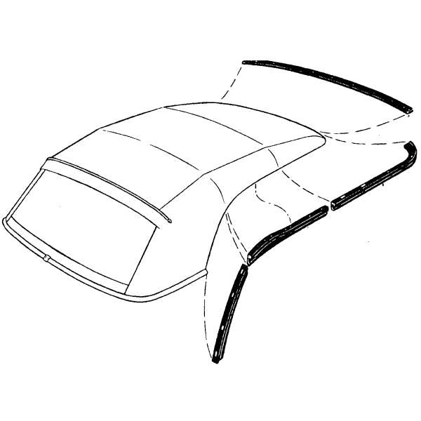 Convertible Roof Rail Weatherstrip Set