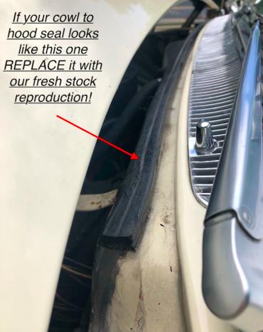 Cowl to Hood Rubber Seal