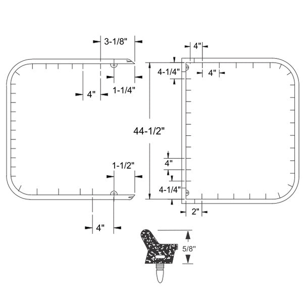 Rear Cargo (Barn) Door Weatherstrips