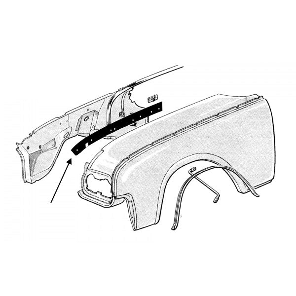 Front Fender To Fender Apron Seals