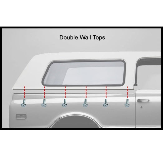 Roof Rail Weatherstrips - Double Wall Tops