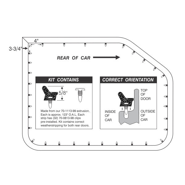 Rear Door Weatherstrips