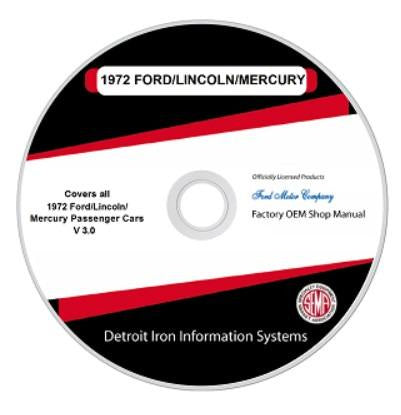 1972 Lincoln-Mercury Factory Shop Manual, CD