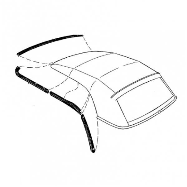 Convertible Roof Rail Weatherstrip Set