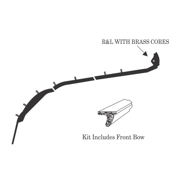 Convertible Roof Rail Weatherstrip Set