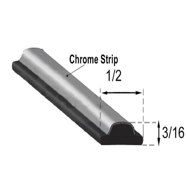 Window Weatherstrip Lockstrip - Chrome