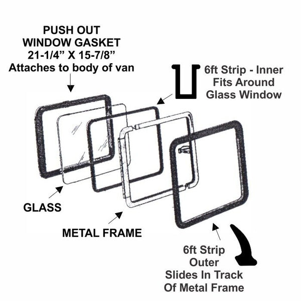 Push-Out Window Gasket Set