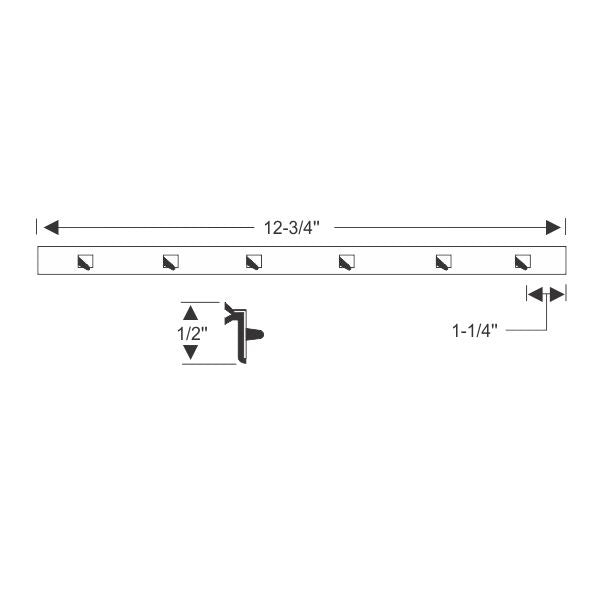 Vent division bar weatherstrip