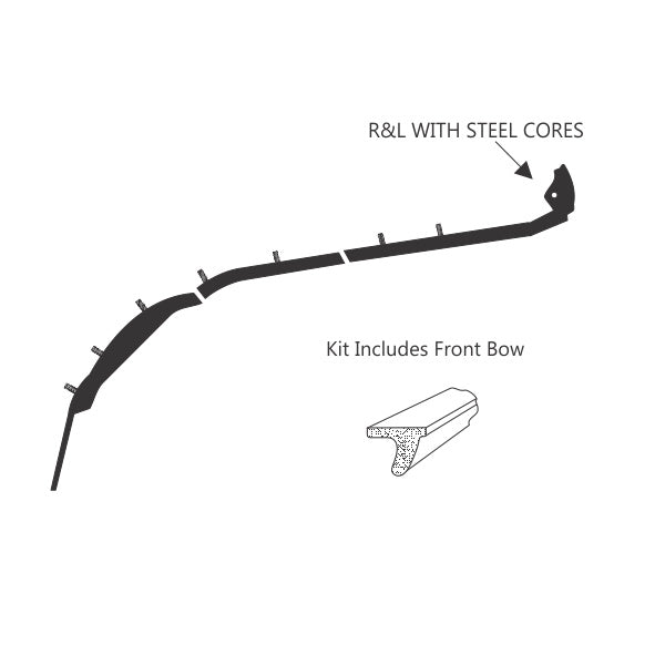 Convertible Roof Rail Weatherstrip Set