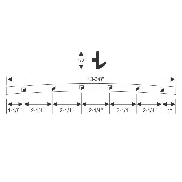 Vent Window Division Post Weatherstrip