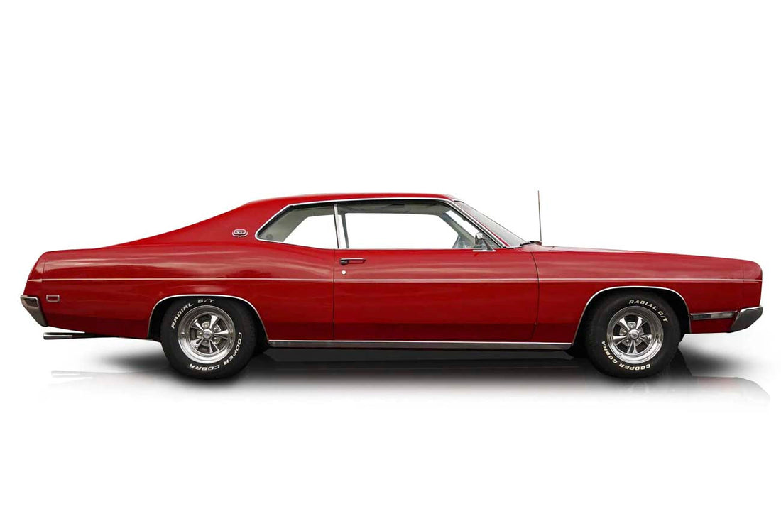 1969 Ford Galaxie 500 classic muscle car with distinctive styling and chrome details