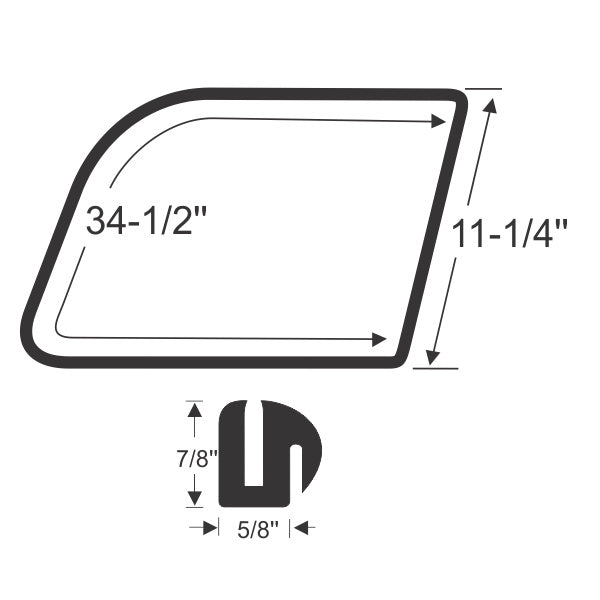 Quarter window weatherstrip