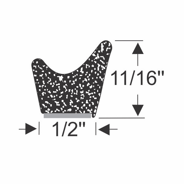 1/2" x 11/16" Weatherstrip