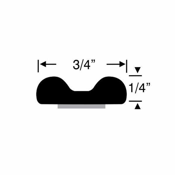 Peel-N-Stick Dense Rubber Cushion Strip