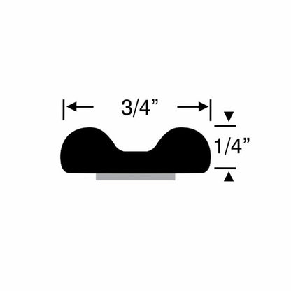 Peel-N-Stick Dense Rubber Cushion Strip