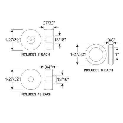 Body To Frame Mounting Pad Set