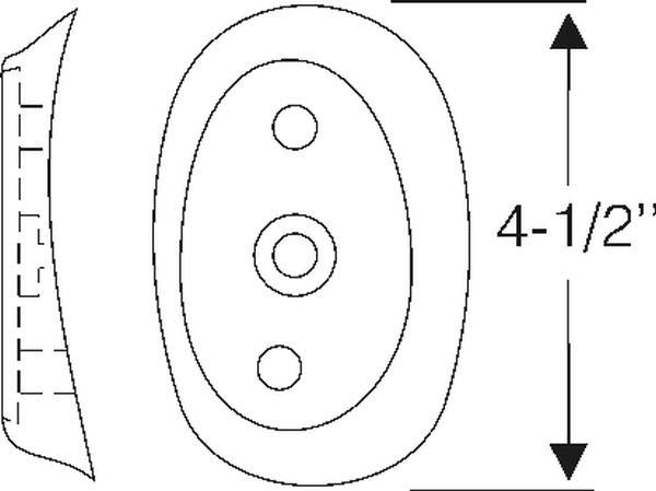 Taillight / License Light Bracket Mounting Pad - LH
