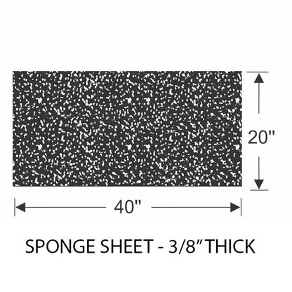 3/8" Thick EPDM Sponge Rubber Sheet