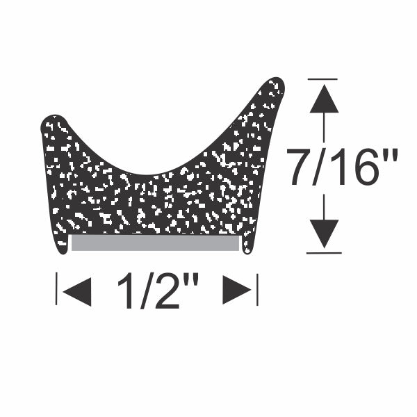 1/2" x 7/16" Peel-N-Stick Weatherstrip