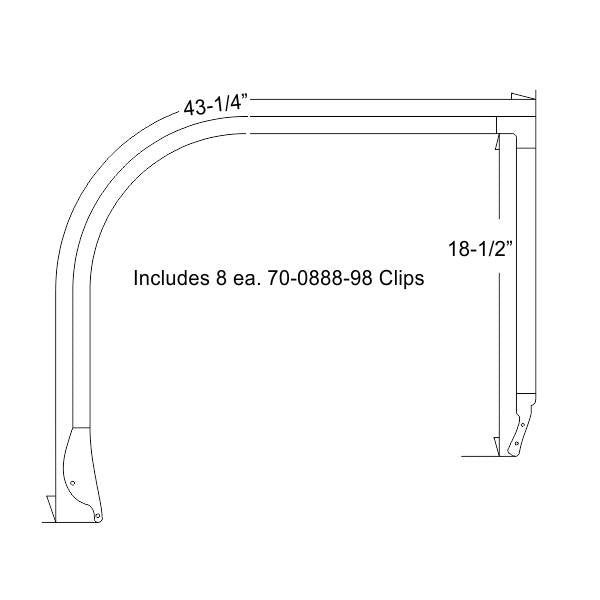 Hardtop Front Roof Rail Weatherstrip